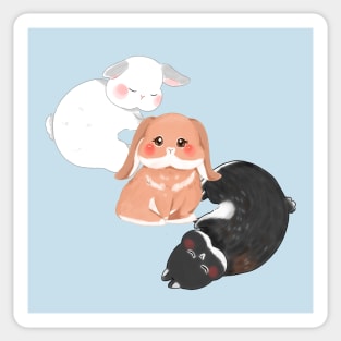 Yin yang Sean Bailey Claude Sleeping | Bunniesmee Sticker